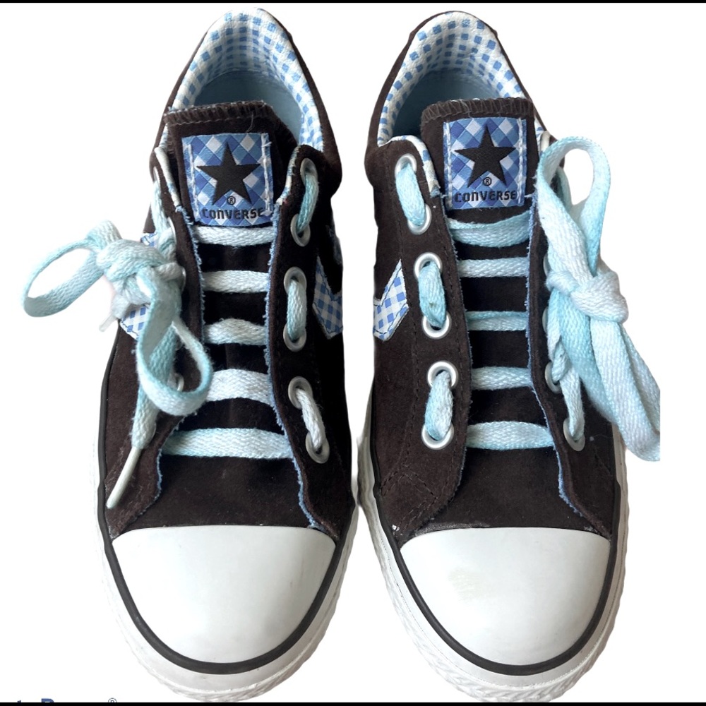 Suede Converse One Star brown & blue sz 8